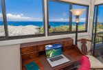 Enjoy ocean, Moloka`i and island views right from the comfort of bed